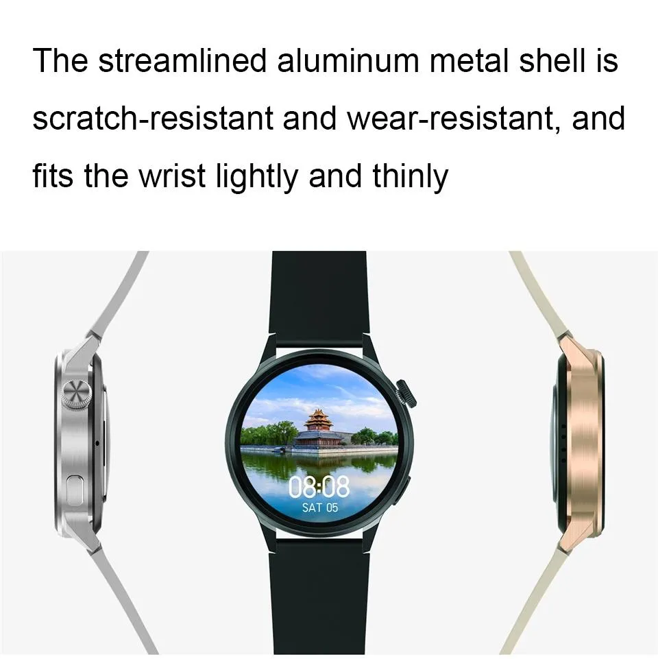 1.36 Inch Hd Screen Smart Call Watch With Nfc Function - Silver Steel