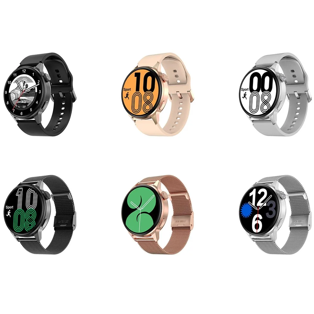 1.36 Inch Hd Screen Smart Call Watch With Nfc Function - Silver Steel