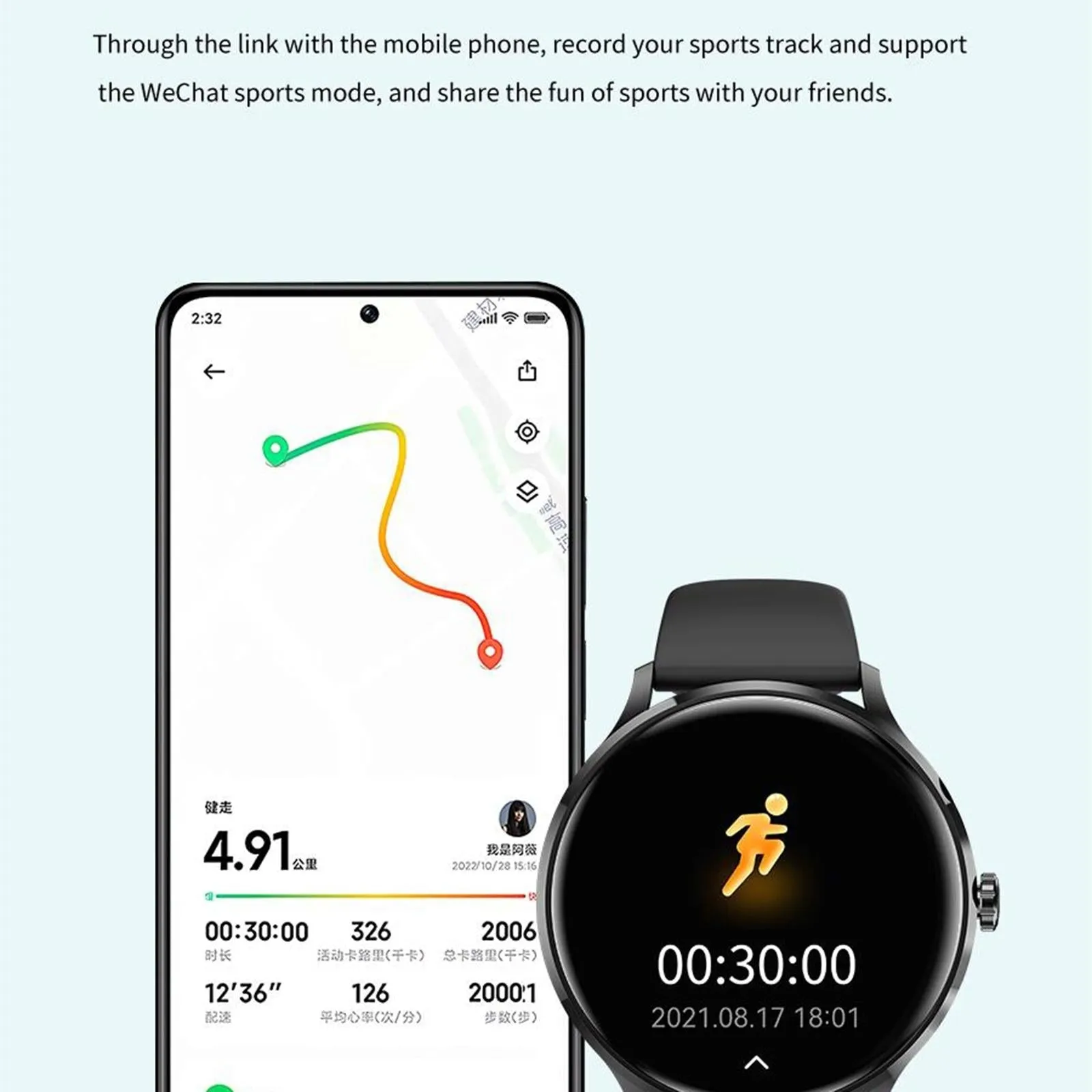 1.39 Inch Bt5.2 Smart Sport Watch Support Bluetooth Call / Sleep / Blood Oxygen / Temperature / Heart Rate / Blood Pressure Health Monitor