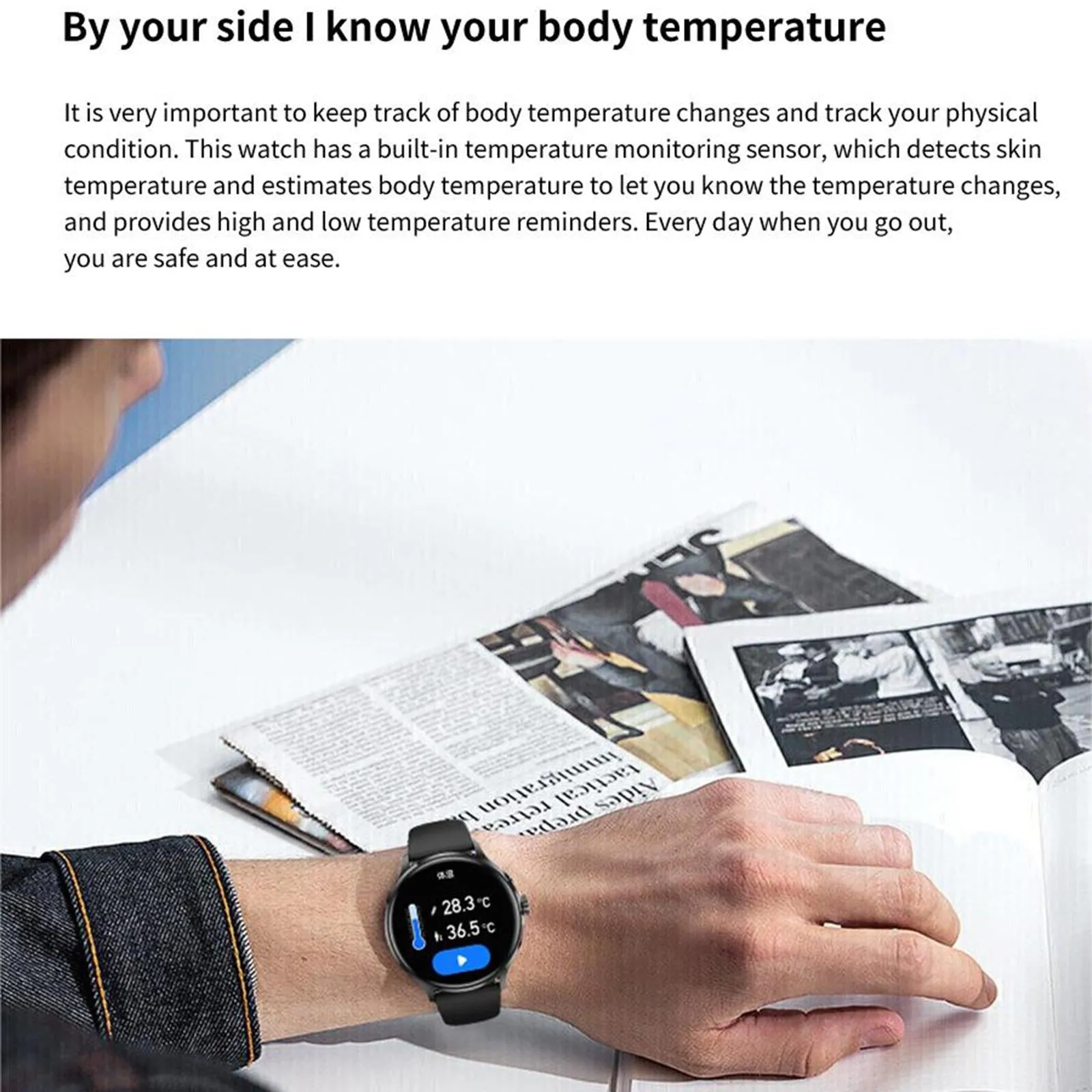 1.39 Inch Bt5.2 Smart Sport Watch Support Bluetooth Call / Sleep / Blood Oxygen / Temperature / Heart Rate / Blood Pressure Health Monitor