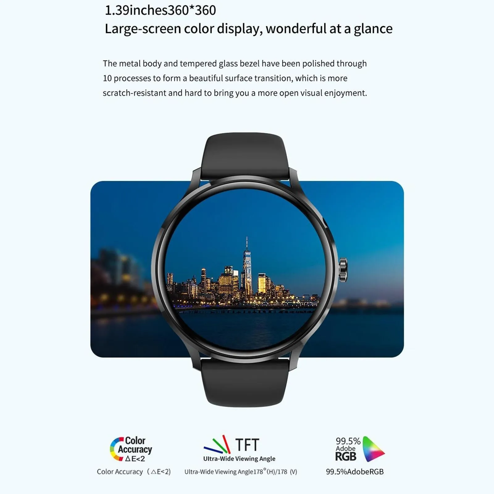 1.39 Inch Bt5.2 Smart Sport Watch Support Bluetooth Call / Sleep / Blood Oxygen / Temperature / Heart Rate / Blood Pressure Health Monitor