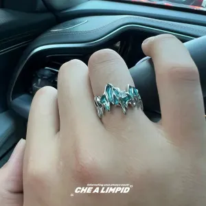 Abstract Wave Design Ring