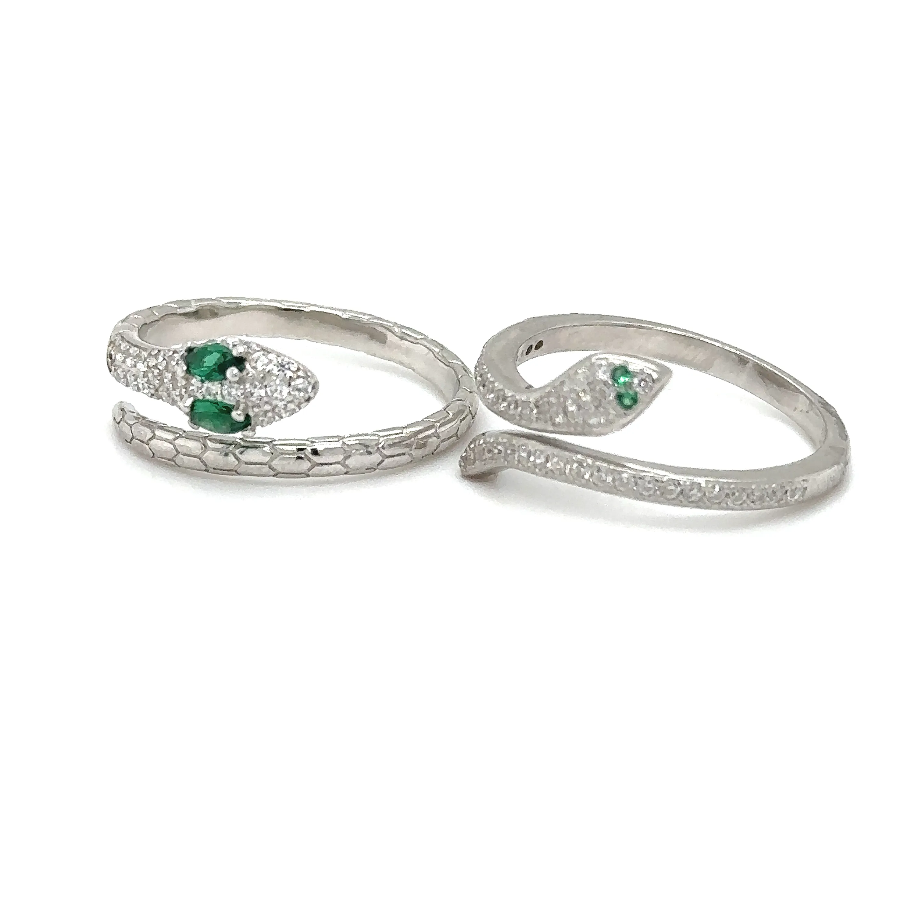 Adjustable Cubic Zirconia Snake Rings