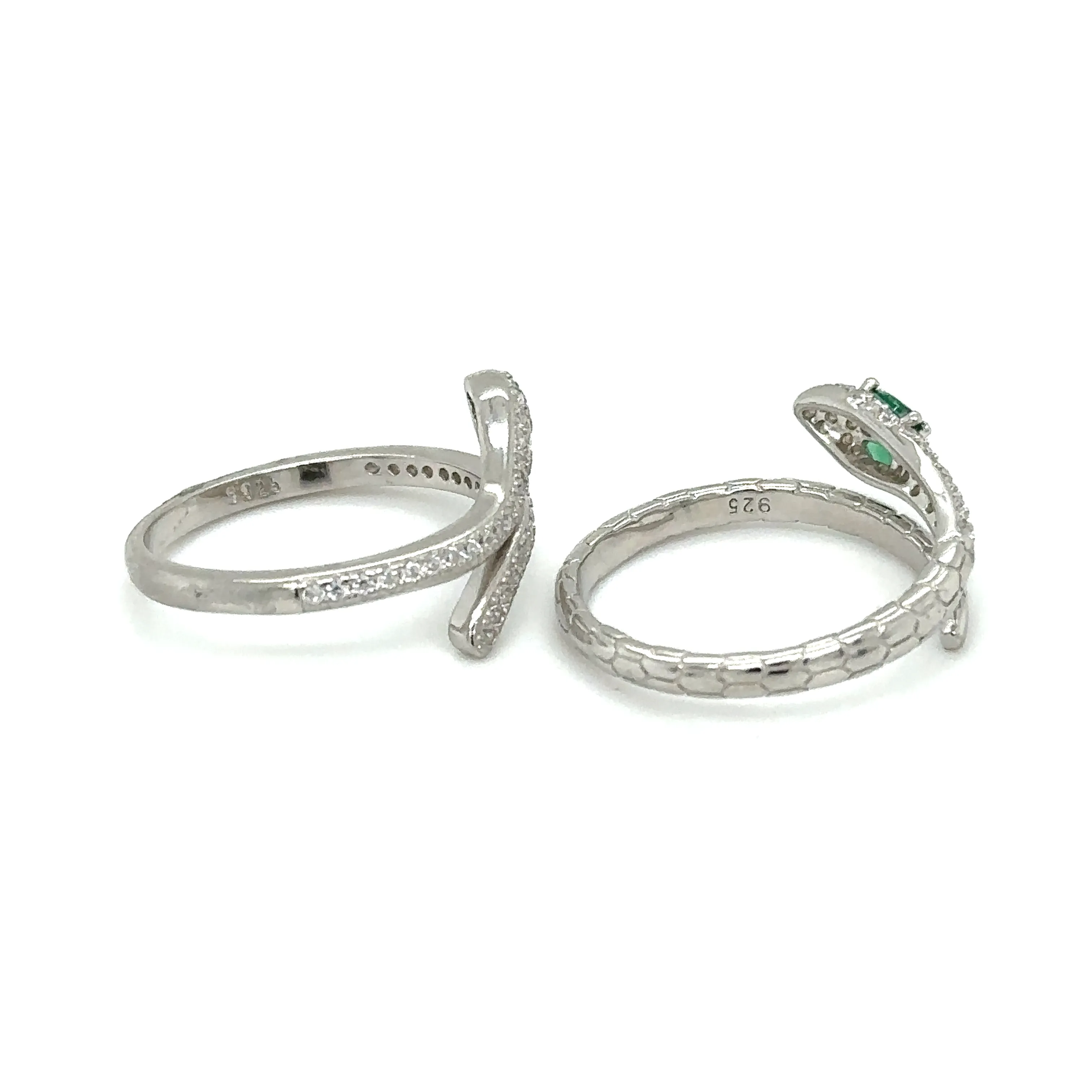Adjustable Cubic Zirconia Snake Rings