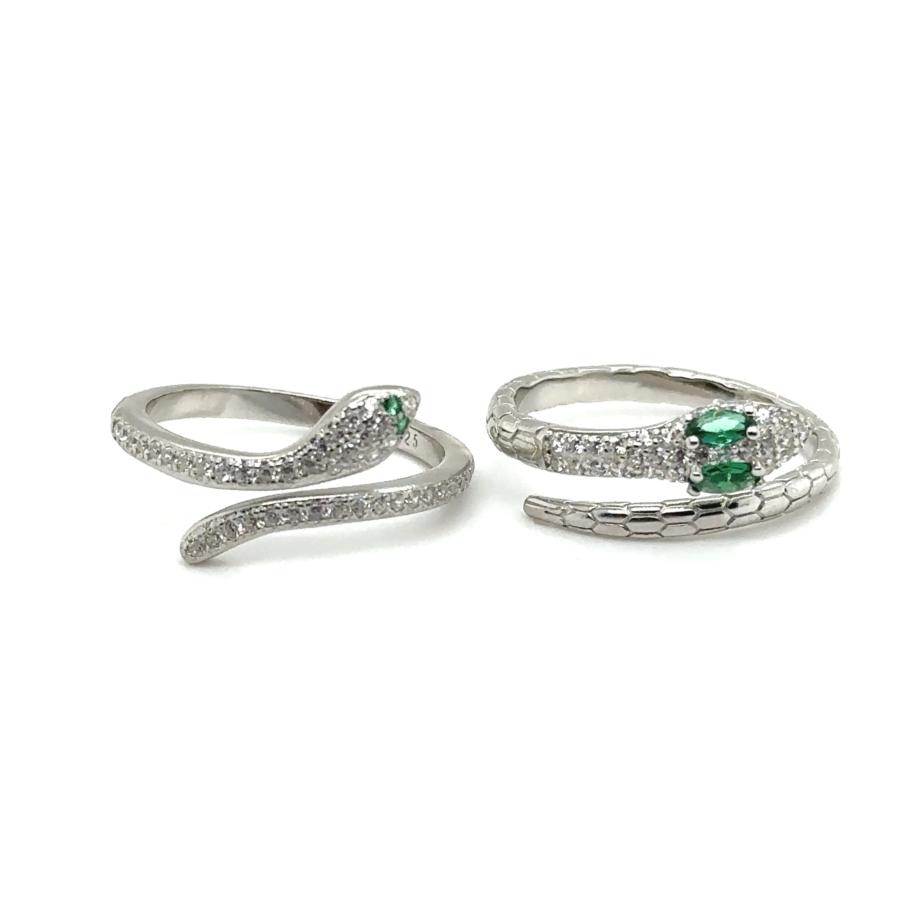 Adjustable Cubic Zirconia Snake Rings