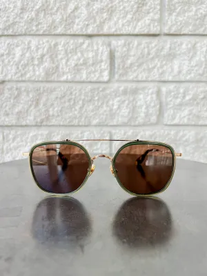Austin Frame in 18K Titanium   Bottle Green   Zulu