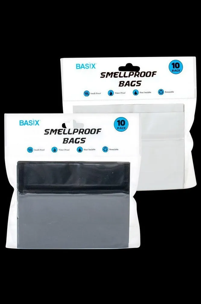 Basix Resealable Smell Proof Bags - 12 Pack