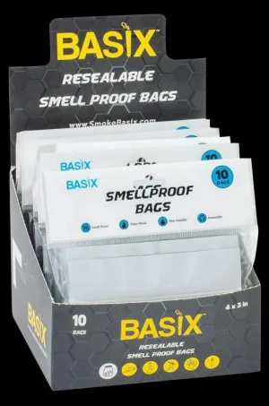 Basix Resealable Smell Proof Bags - 12 Pack