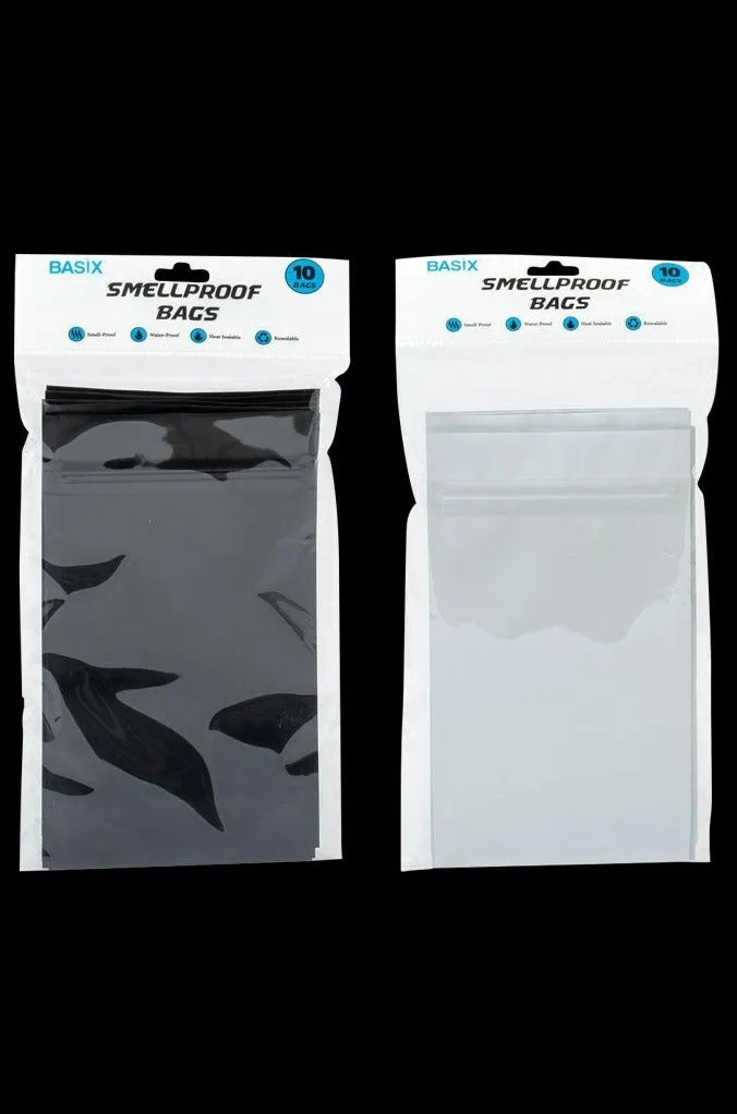 Basix Resealable Smell Proof Bags - 12 Pack