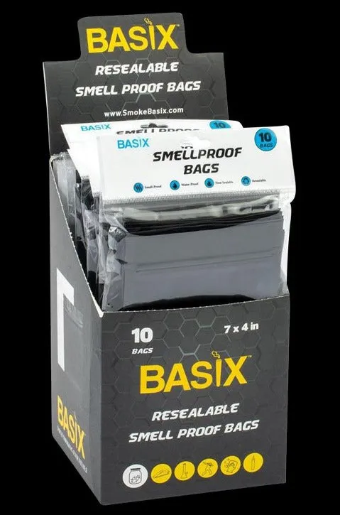 Basix Resealable Smell Proof Bags - 12 Pack