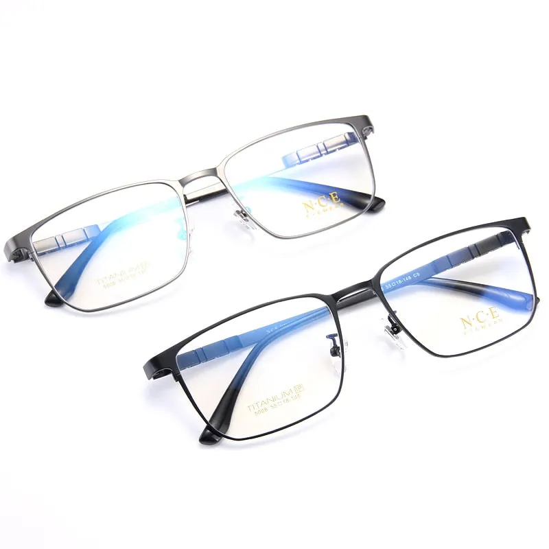 Bclear Men's Full Rim Square Titanium Eyeglasses My5008