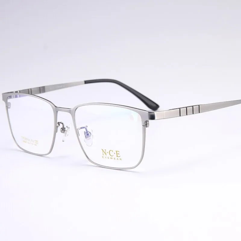 Bclear Men's Full Rim Square Titanium Eyeglasses My5008