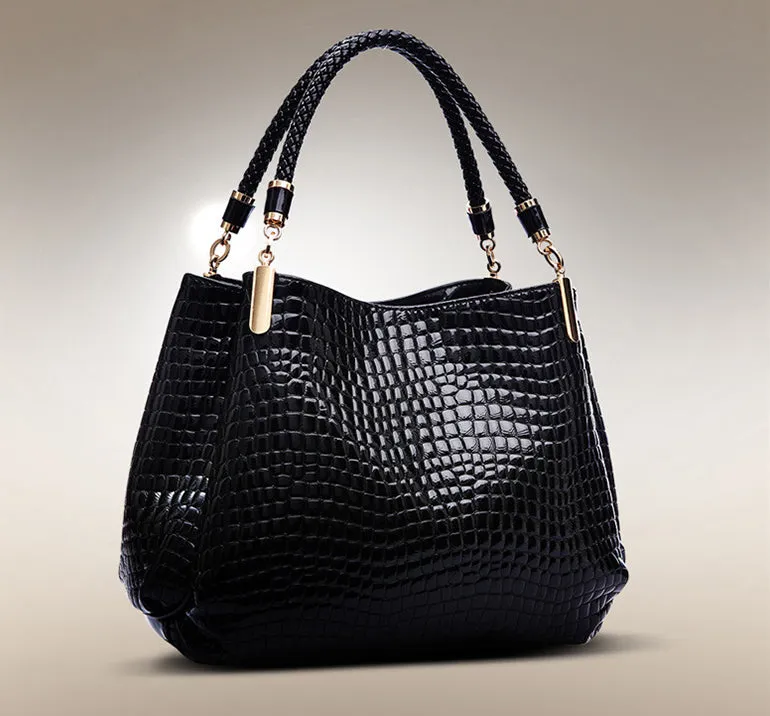 Bellina | Durable Elegance Handbag with Crocodile Pattern