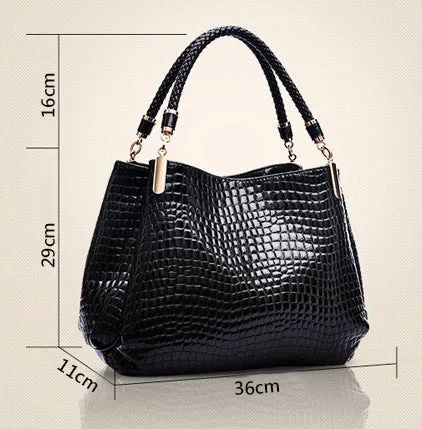 Bellina | Durable Elegance Handbag with Crocodile Pattern