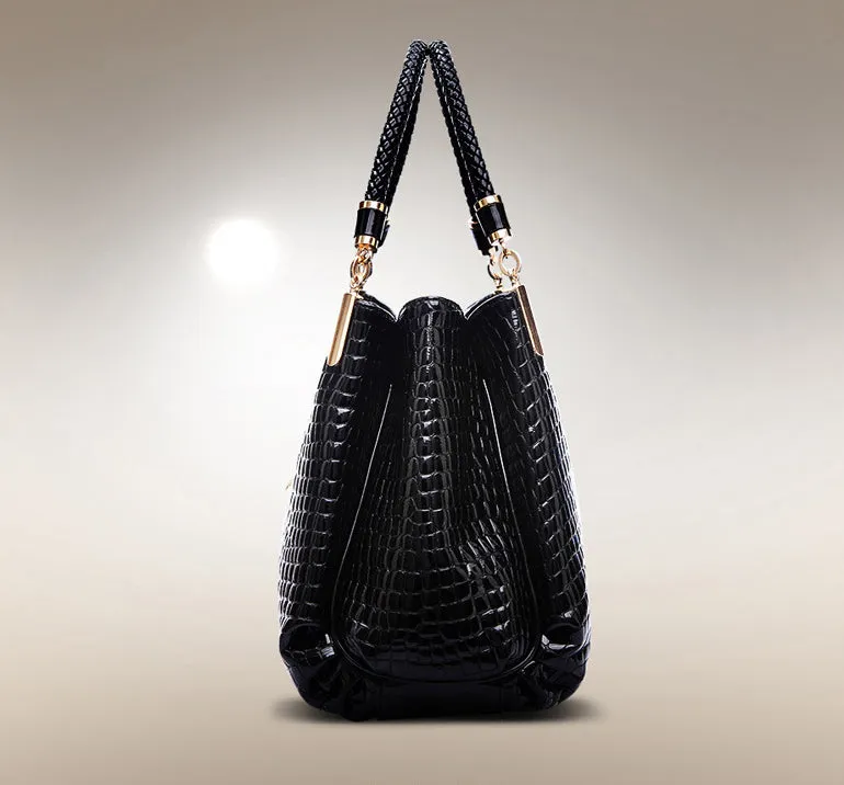 Bellina | Durable Elegance Handbag with Crocodile Pattern