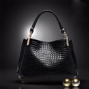 Bellina | Durable Elegance Handbag with Crocodile Pattern