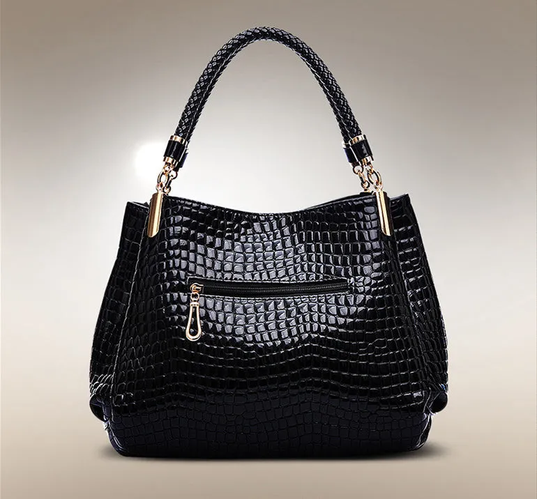 Bellina | Durable Elegance Handbag with Crocodile Pattern