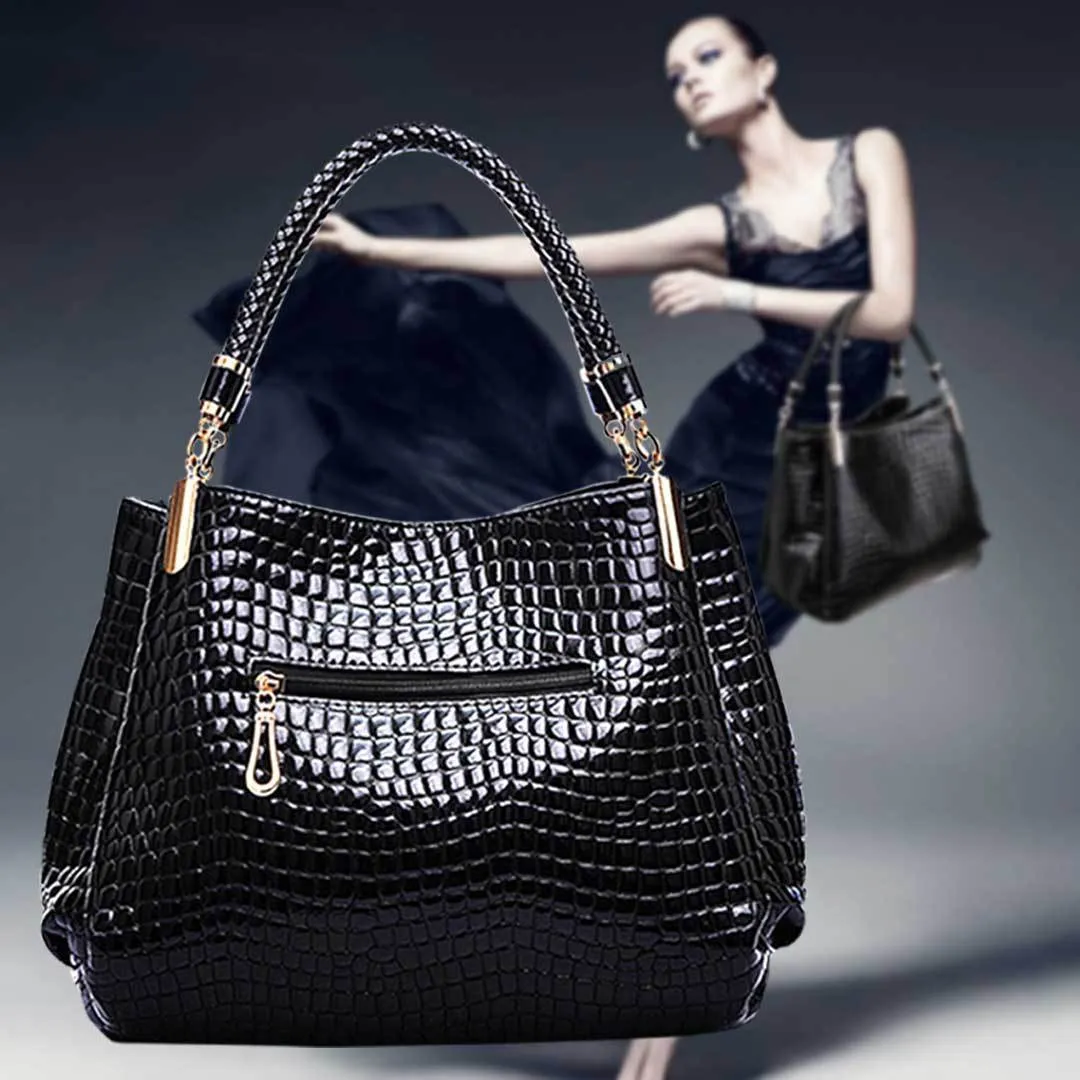 Bellina | Durable Elegance Handbag with Crocodile Pattern