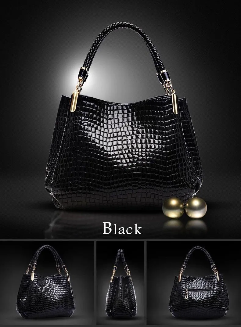 Bellina | Durable Elegance Handbag with Crocodile Pattern