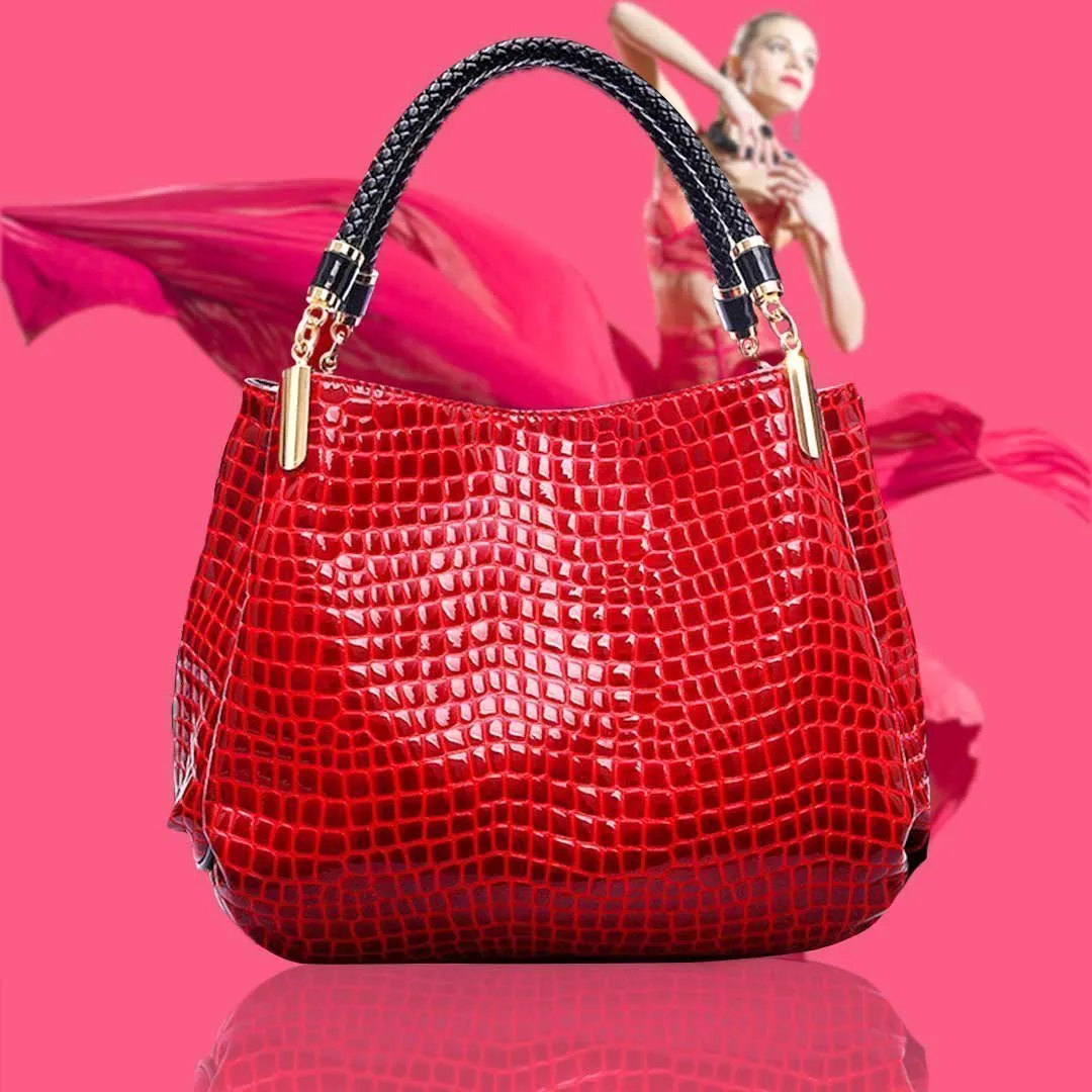 Bellina | Durable Elegance Handbag with Crocodile Pattern