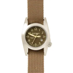 Bertucci M-1S Womens Watch - Stainless - Brown Nylon Strap - Brown Dial - 18006