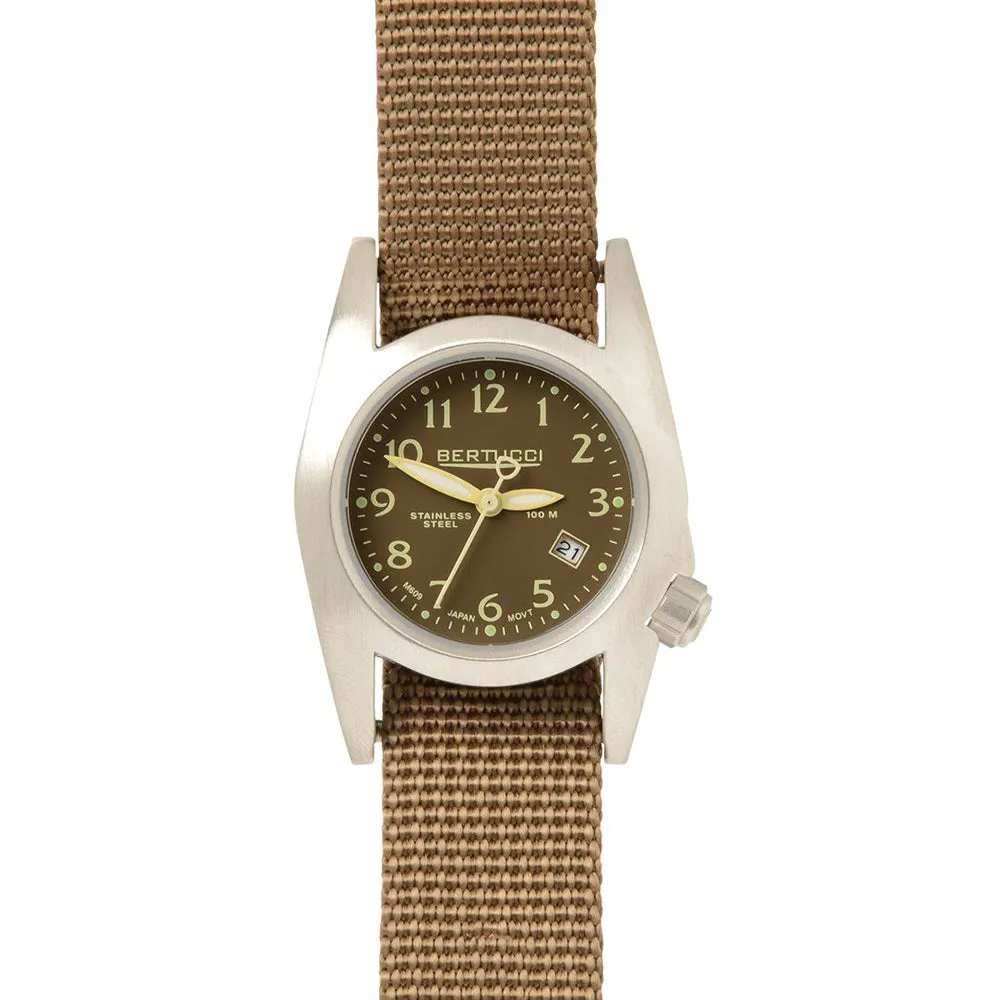 Bertucci M-1S Womens Watch - Stainless - Brown Nylon Strap - Brown Dial - 18006