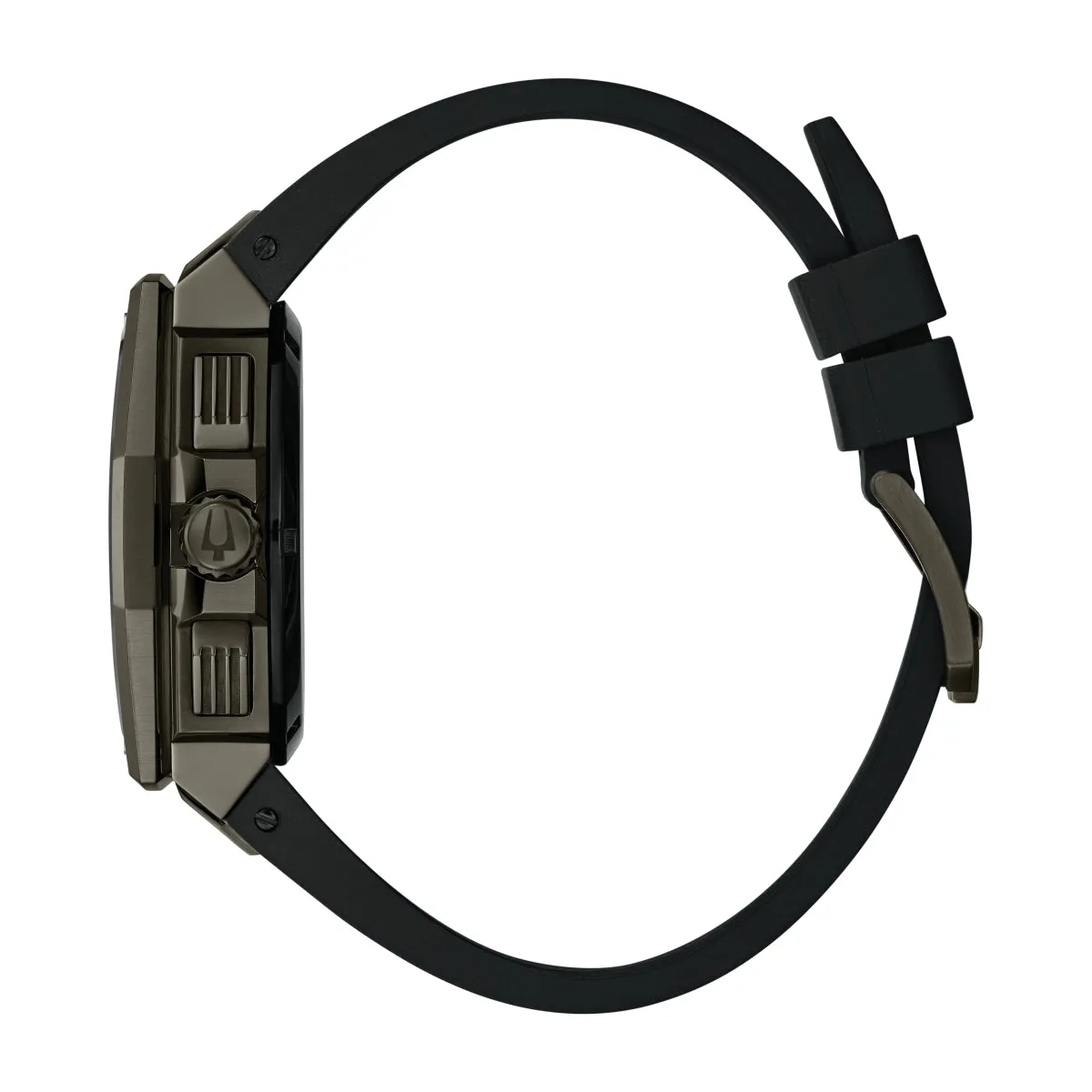 Bulova Precisionist Watch with 45X47MM Black Round Dial and Rubber Strap. X Sport 98B358
