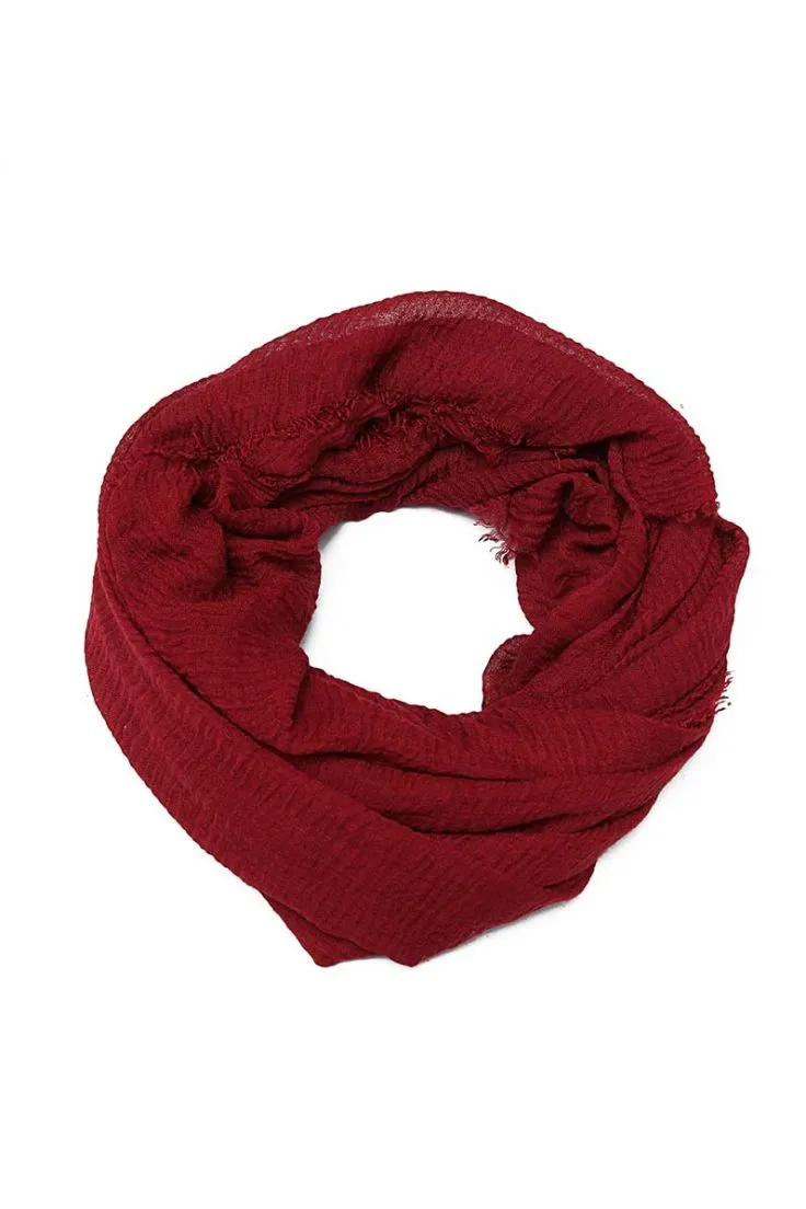 Burgundy Woven Oversize Scarf