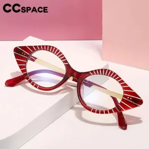 CCspace Women's Full Rim Small Cat Eye Plastic Eyeglasses 57281