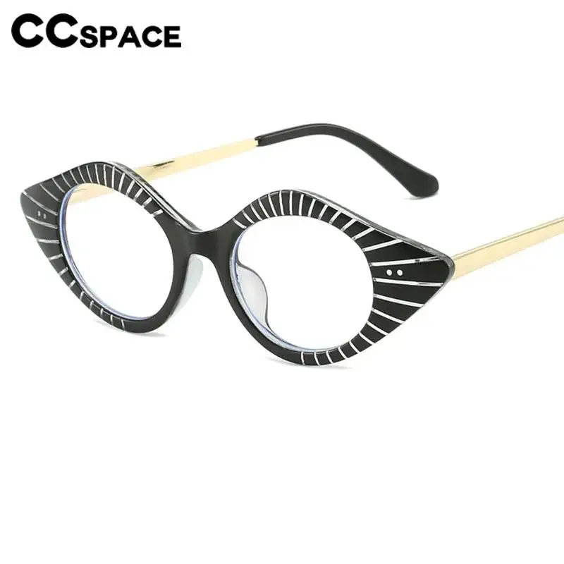 CCspace Women's Full Rim Small Cat Eye Plastic Eyeglasses 57281