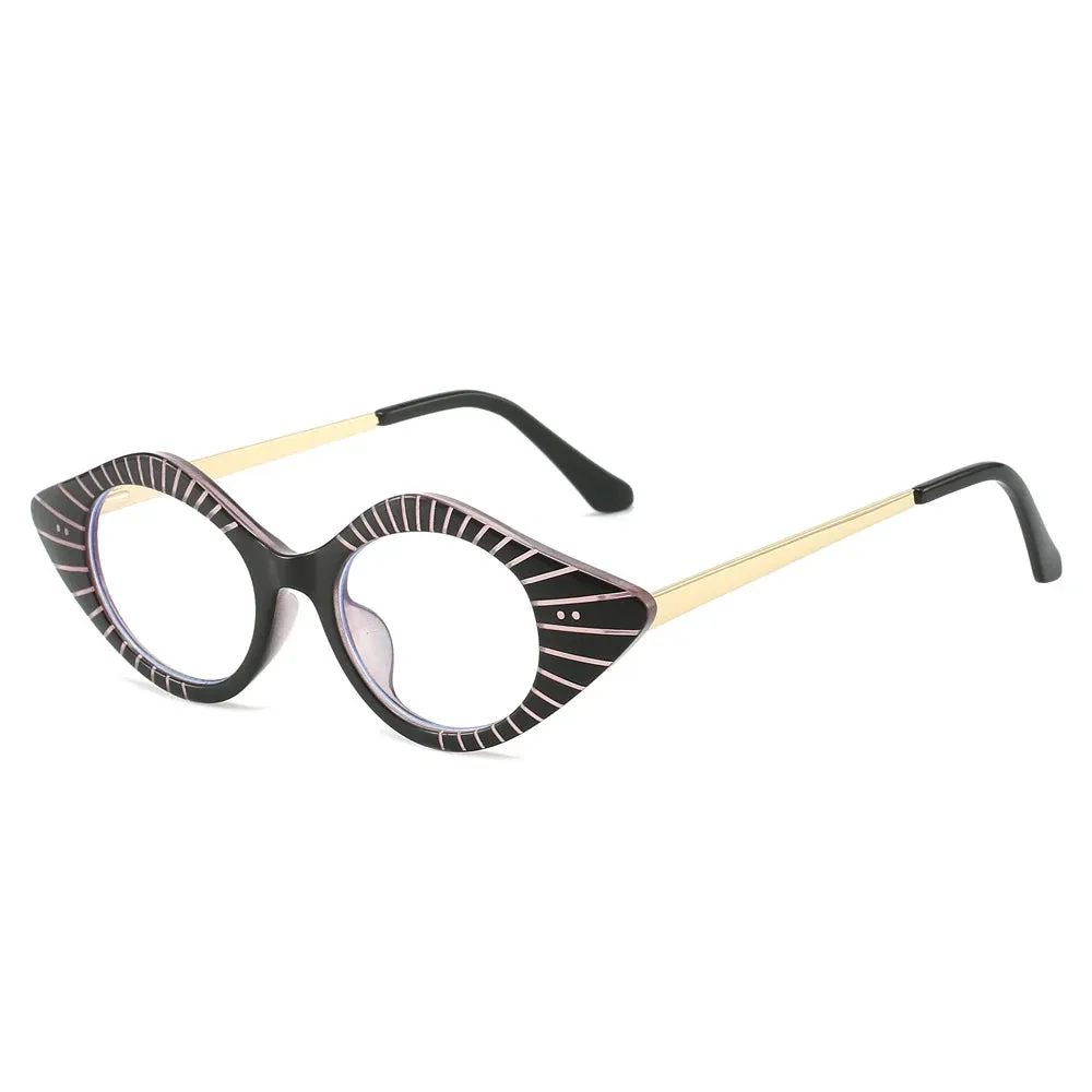 CCspace Women's Full Rim Small Cat Eye Plastic Eyeglasses 57281