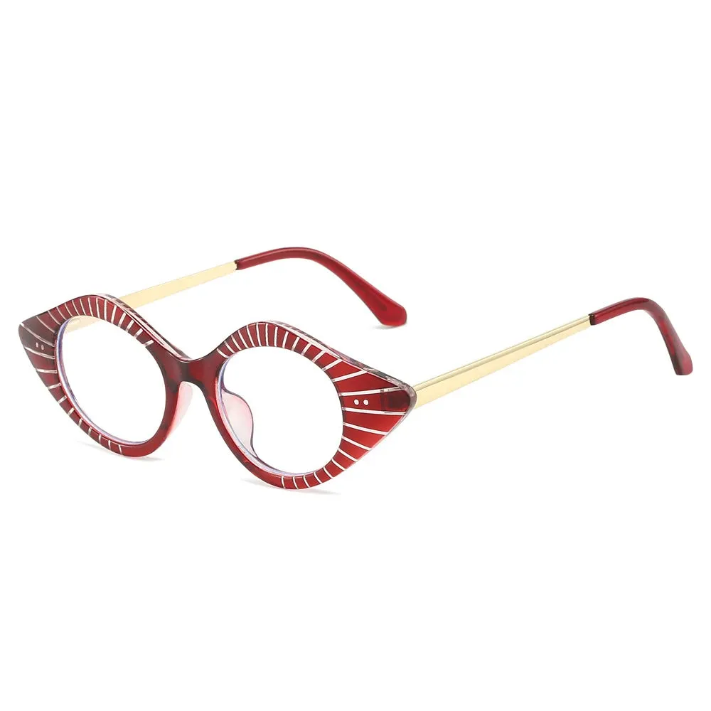 CCspace Women's Full Rim Small Cat Eye Plastic Eyeglasses 57281