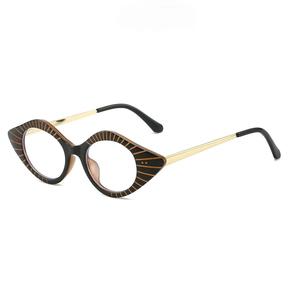 CCspace Women's Full Rim Small Cat Eye Plastic Eyeglasses 57281