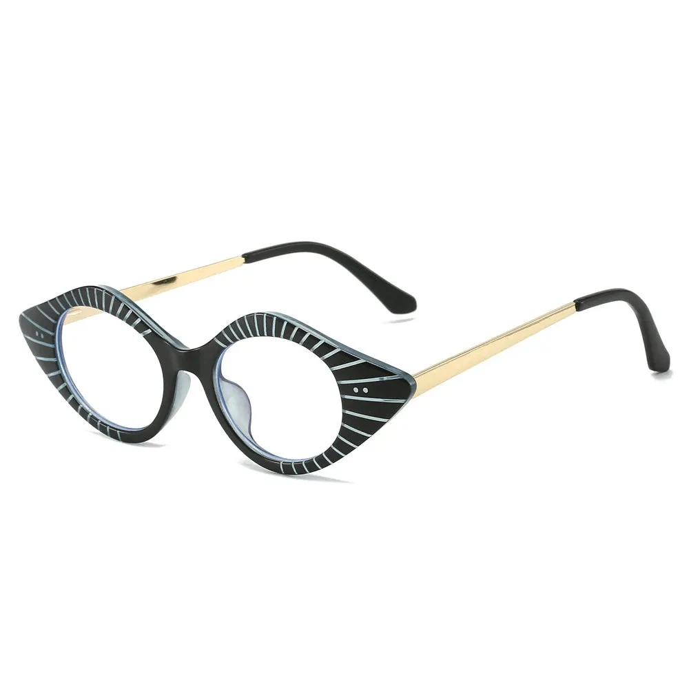 CCspace Women's Full Rim Small Cat Eye Plastic Eyeglasses 57281