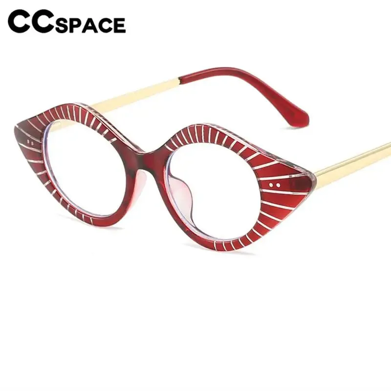 CCspace Women's Full Rim Small Cat Eye Plastic Eyeglasses 57281