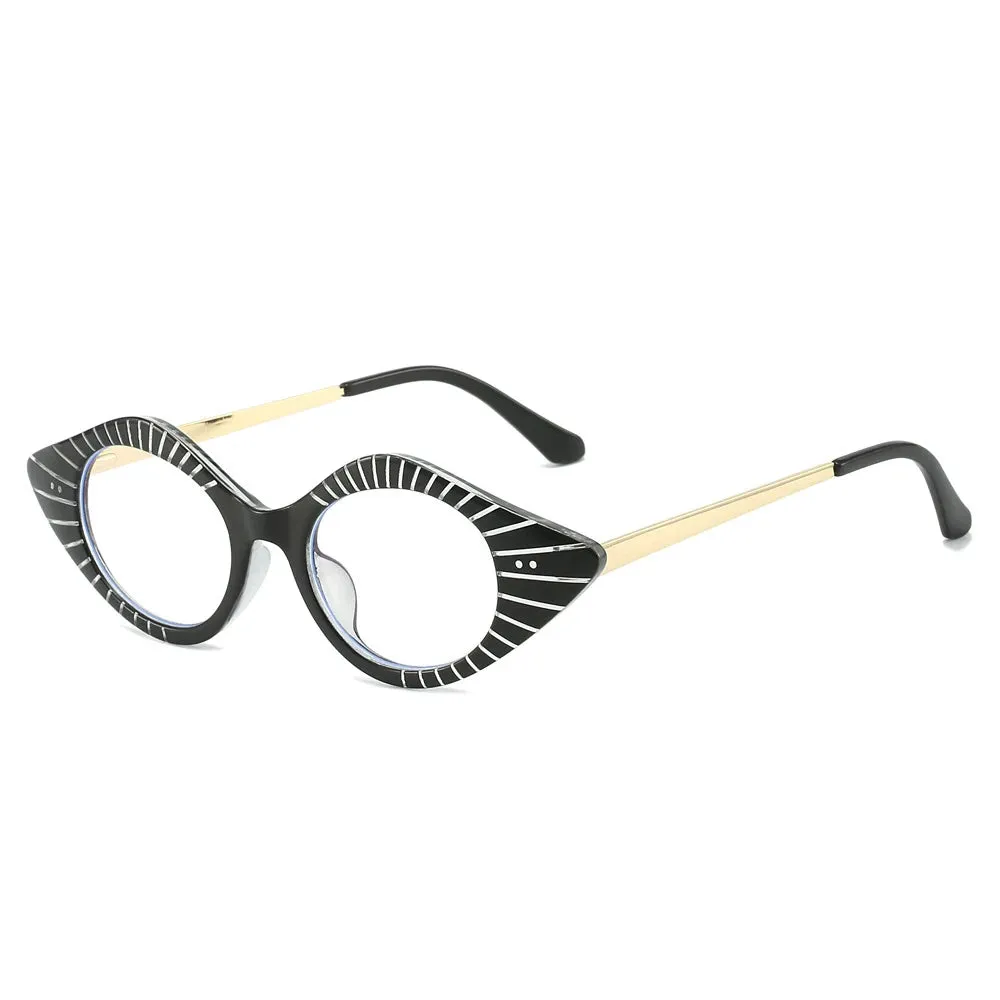 CCspace Women's Full Rim Small Cat Eye Plastic Eyeglasses 57281