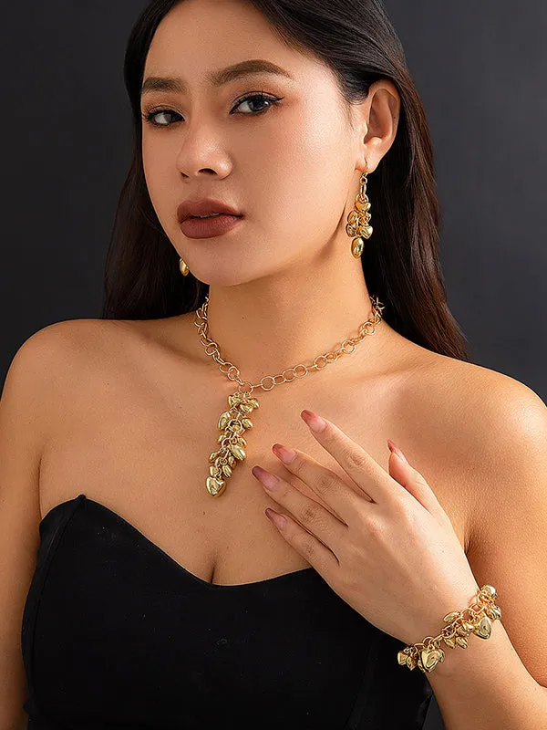 Chains Geometric Heart Shape Necklaces Accessories