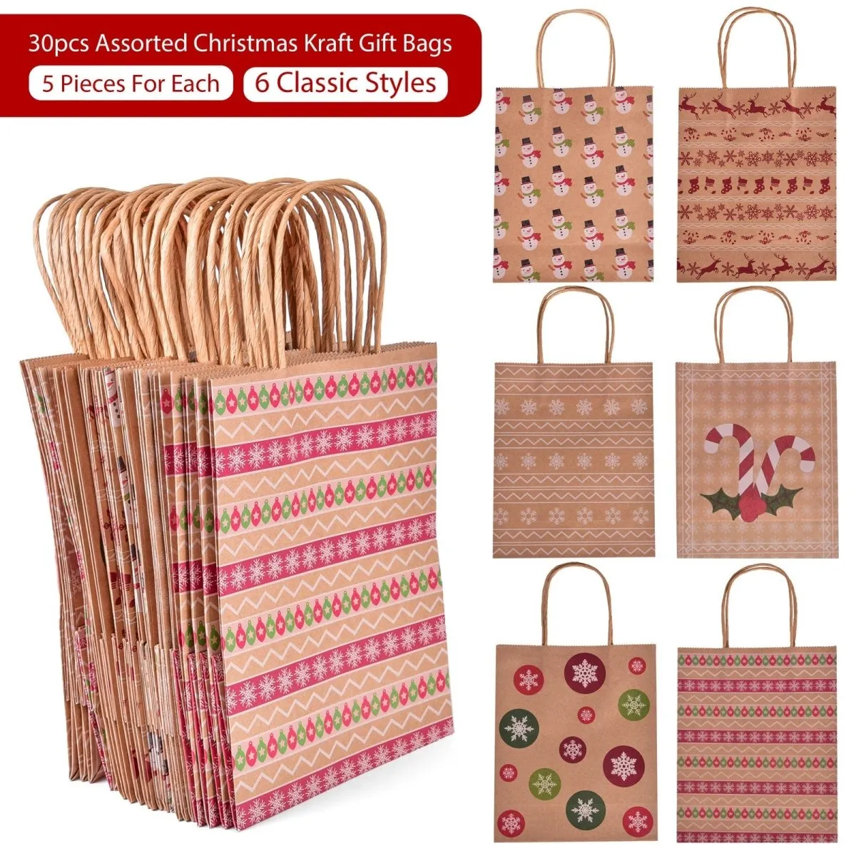 Christmas Gift Bags- Candy Edition