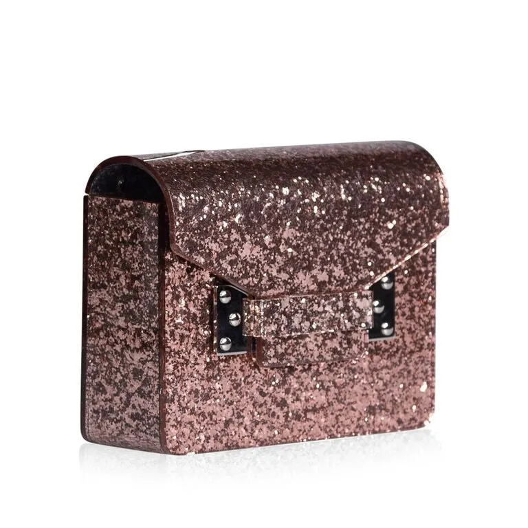 Compton Glittered Perspex Clutch