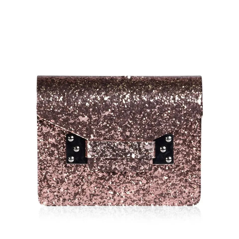 Compton Glittered Perspex Clutch