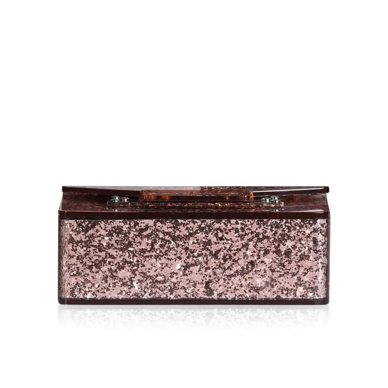 Compton Glittered Perspex Clutch