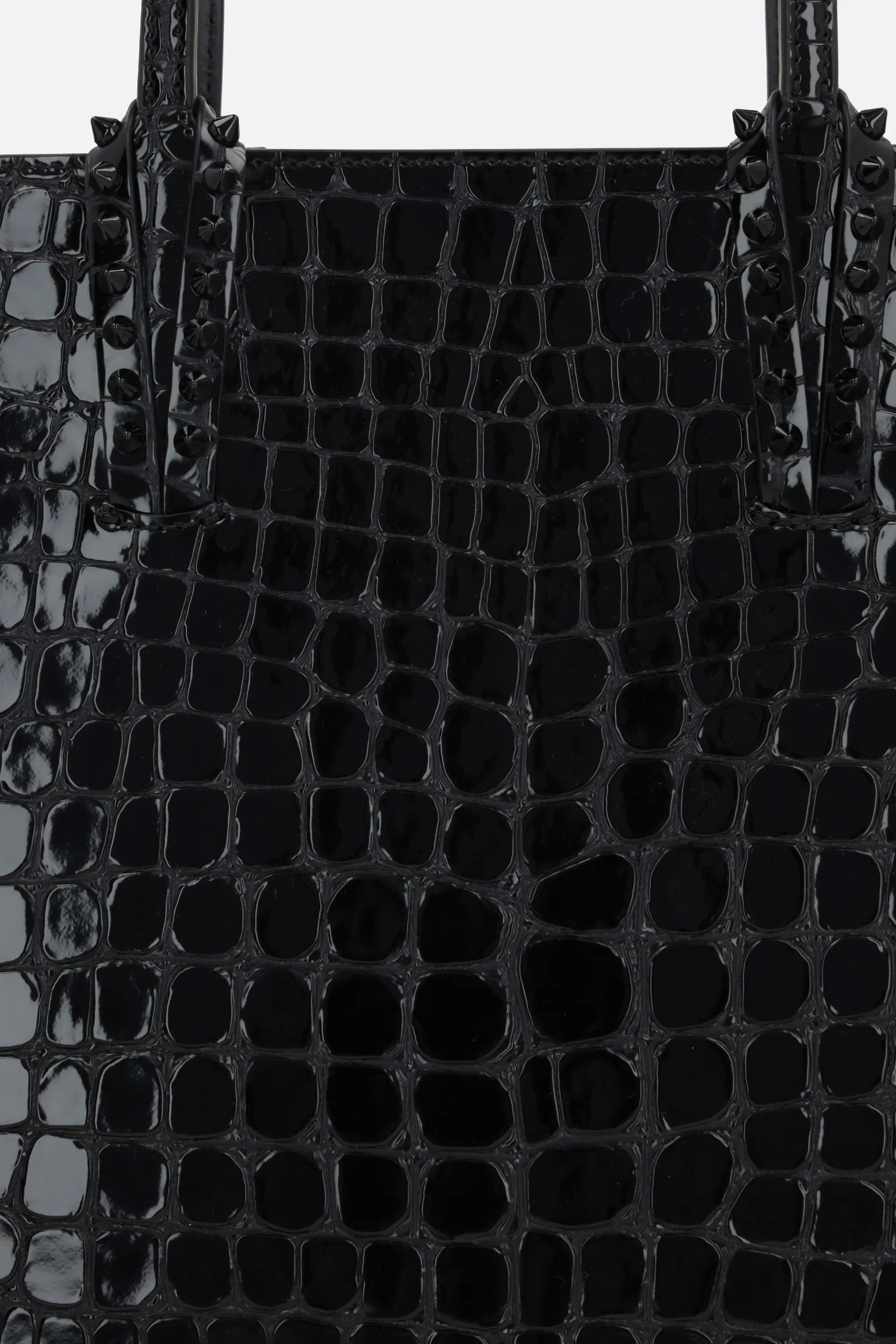 Croc-Embossed Leather Tote