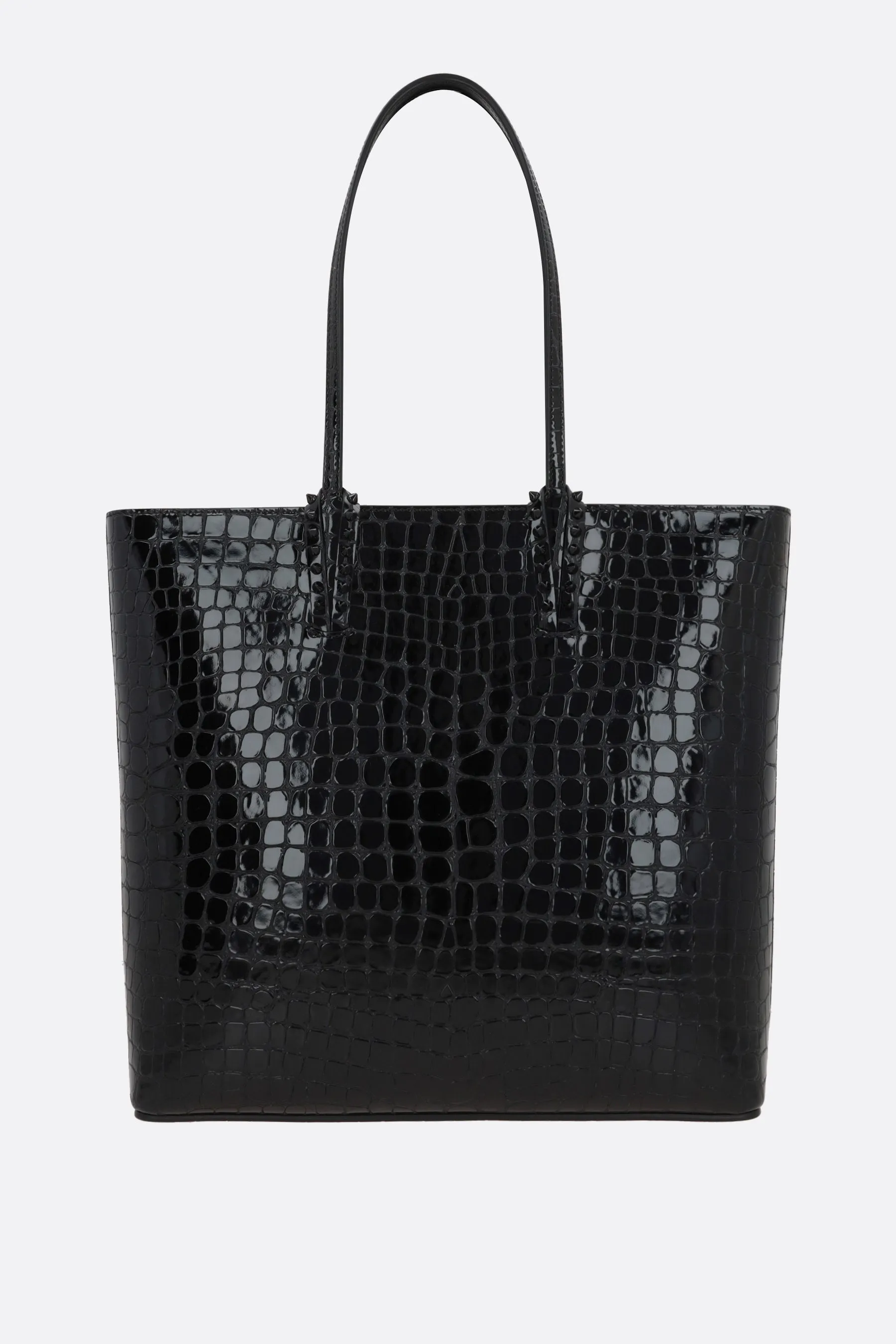 Croc-Embossed Leather Tote