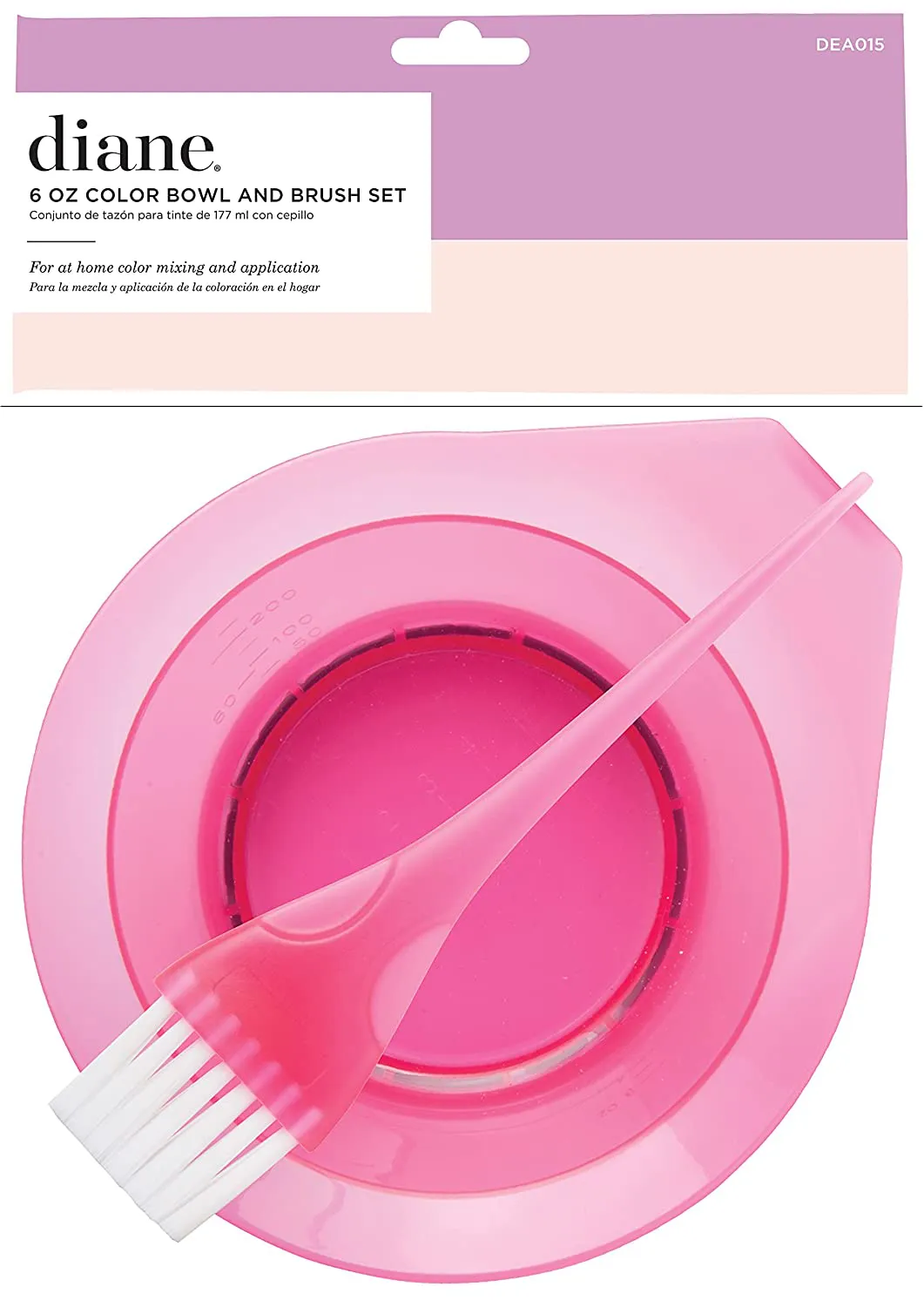 Diane Hair Coloring Kit – 7 Piece Set – DIY Color, Dye, Highlighting Supplies, 3 Tint Brushes, 2 Clips, 1 Tint Bowl, Clear Zip Storage Bag, D851