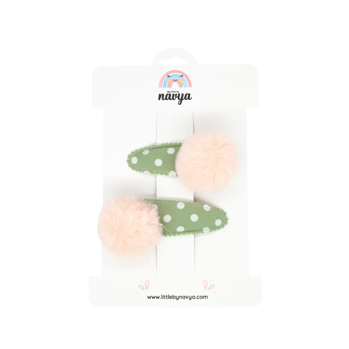 Dots and Dimples - Pom Pom Tic Tac Hair Clips (2-8 Years)