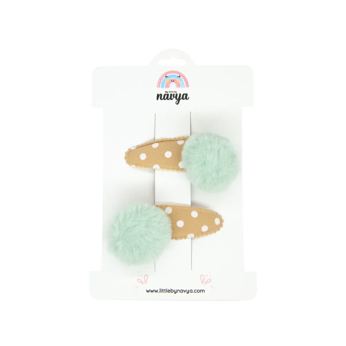 Dots and Dimples - Pom Pom Tic Tac Hair Clips (2-8 Years)