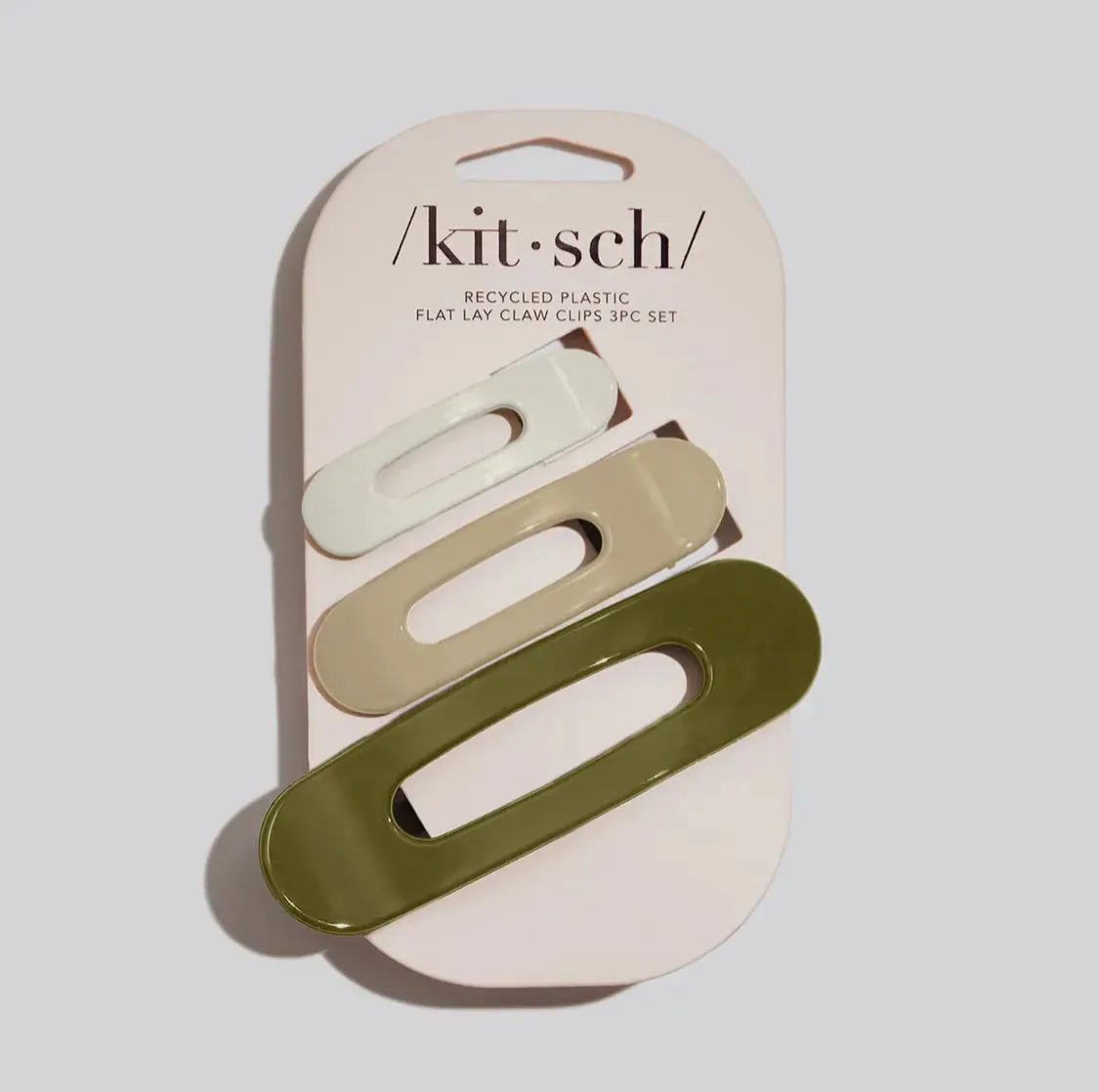 Enamel Elongated Snap Clips 4pc - Eucalyptus