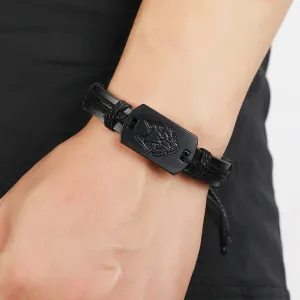 Euro American Punk Style Men's Leather Bracelet