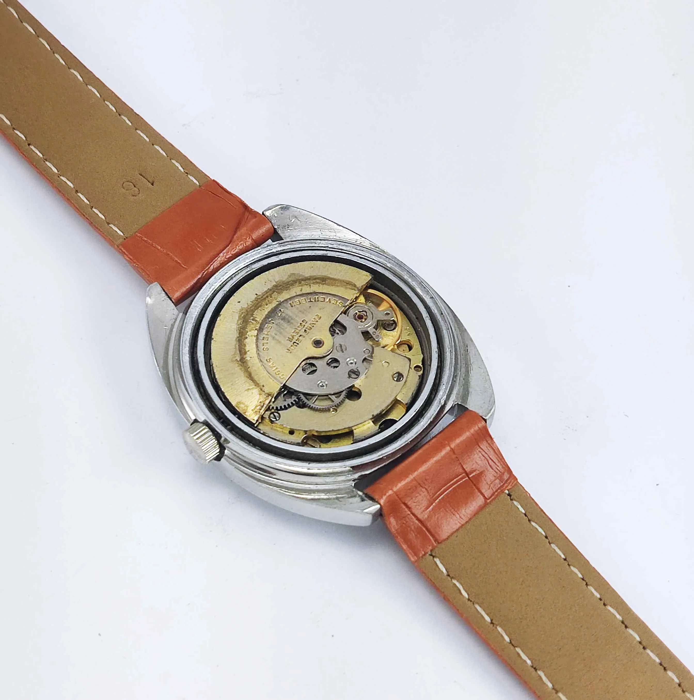 Favre Leuba Geneve Duomatic 1916 Off White Color Dial Automatic 17 Jewels Men's Watch