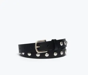 Freda Salvador – Rebecca Belt in Black Calf with Studs